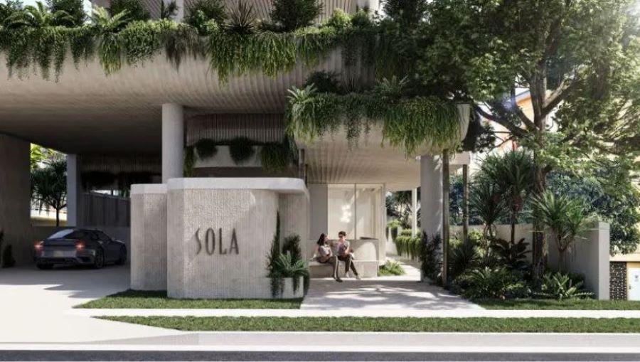 Render of the proposed Broadbeach apartment tower to be known as Sola.